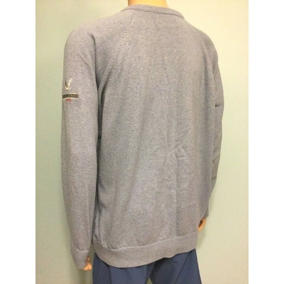 Mens Blue Lyle & Scott Simpsons Golf Shop Carnoustie Pullover Crew Sweater 2XL - Picture 8 of 12